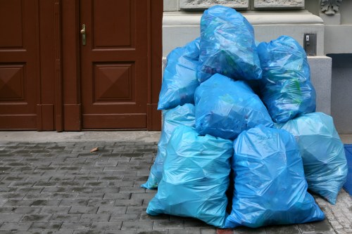 Professional waste clearance team at work
